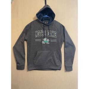 Colosseum Hoodie Men's Medium Notre Dame Gray Embroidered Logo